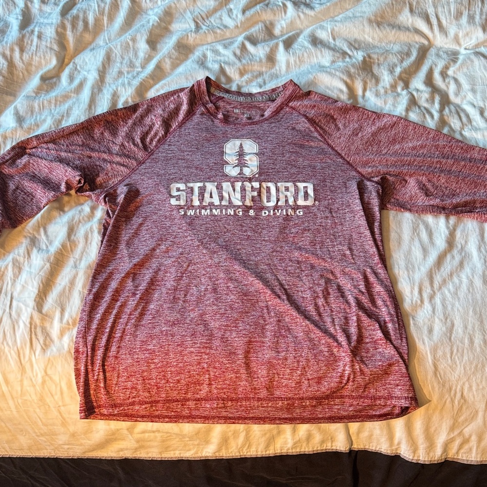 Holloway Heathered Red Long Sleeve Tee